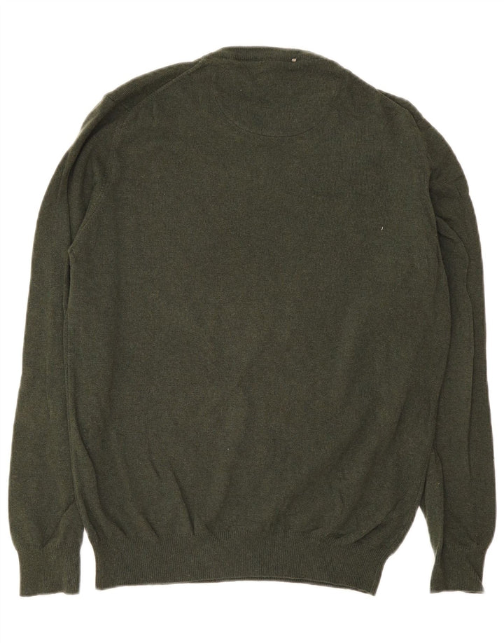 Harmont & Blaine Herren-Pullover mit Rundhalsausschnitt, groß, grün, Polyamid