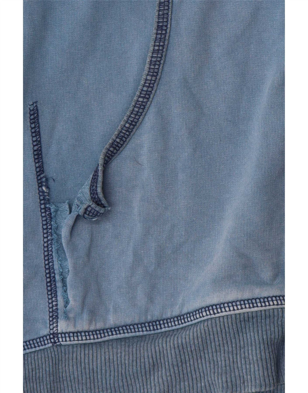 Lee Womens Zip Hoodie Pullover UK 14 Mittelblaue Baumwolle
