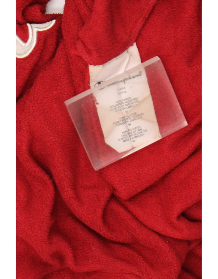 Champion Damen-Fleecepullover mit grafischer Kapuze, UK 14, Mittelrot, Polyester