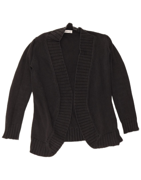 Offener Cardigan für Damen von Zara, Gr. 44, Größe L, Schwarz, Baumwolle