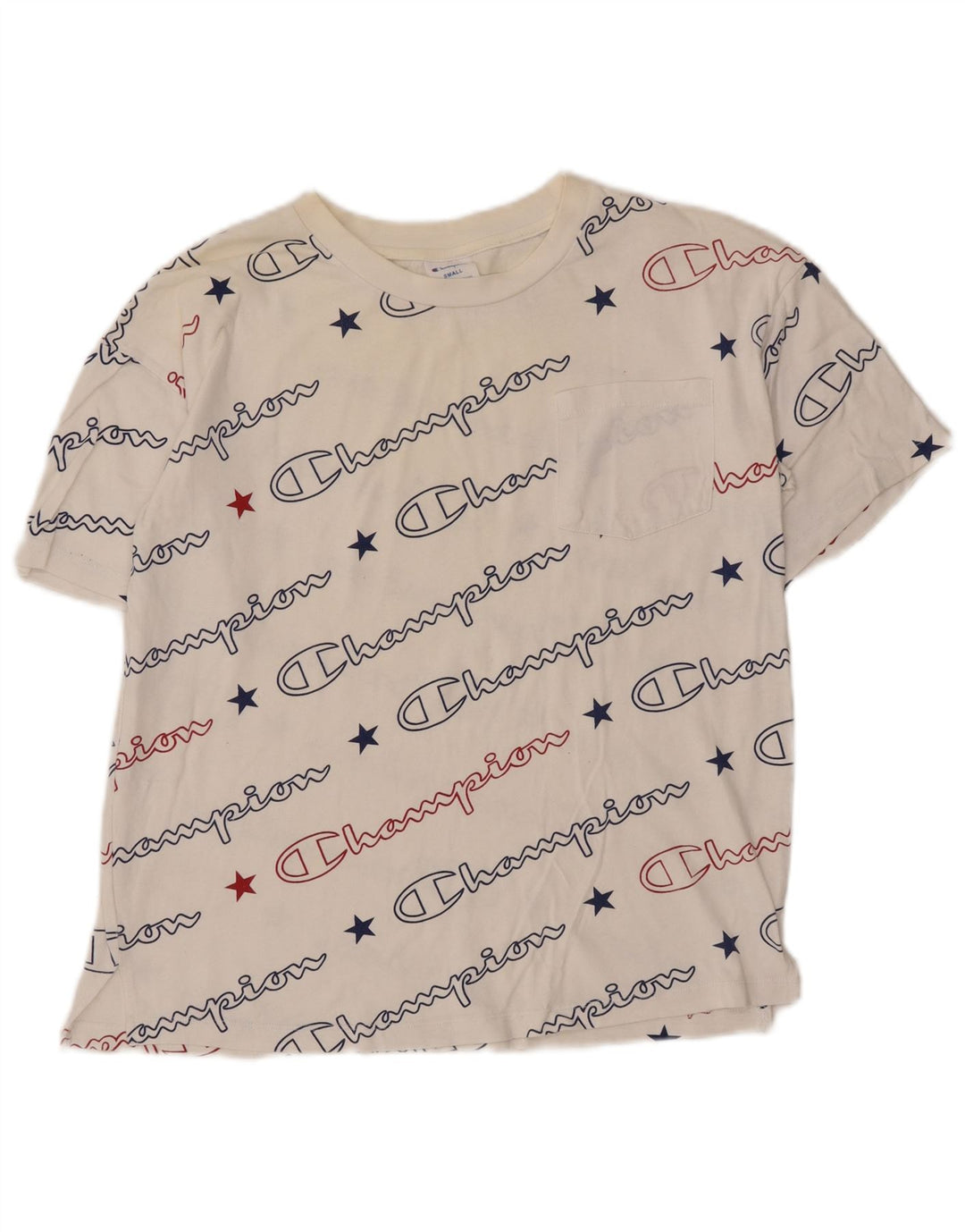 Champion Damen-T-Shirt in Übergröße mit Grafik, UK 10, Größe S, Weiß