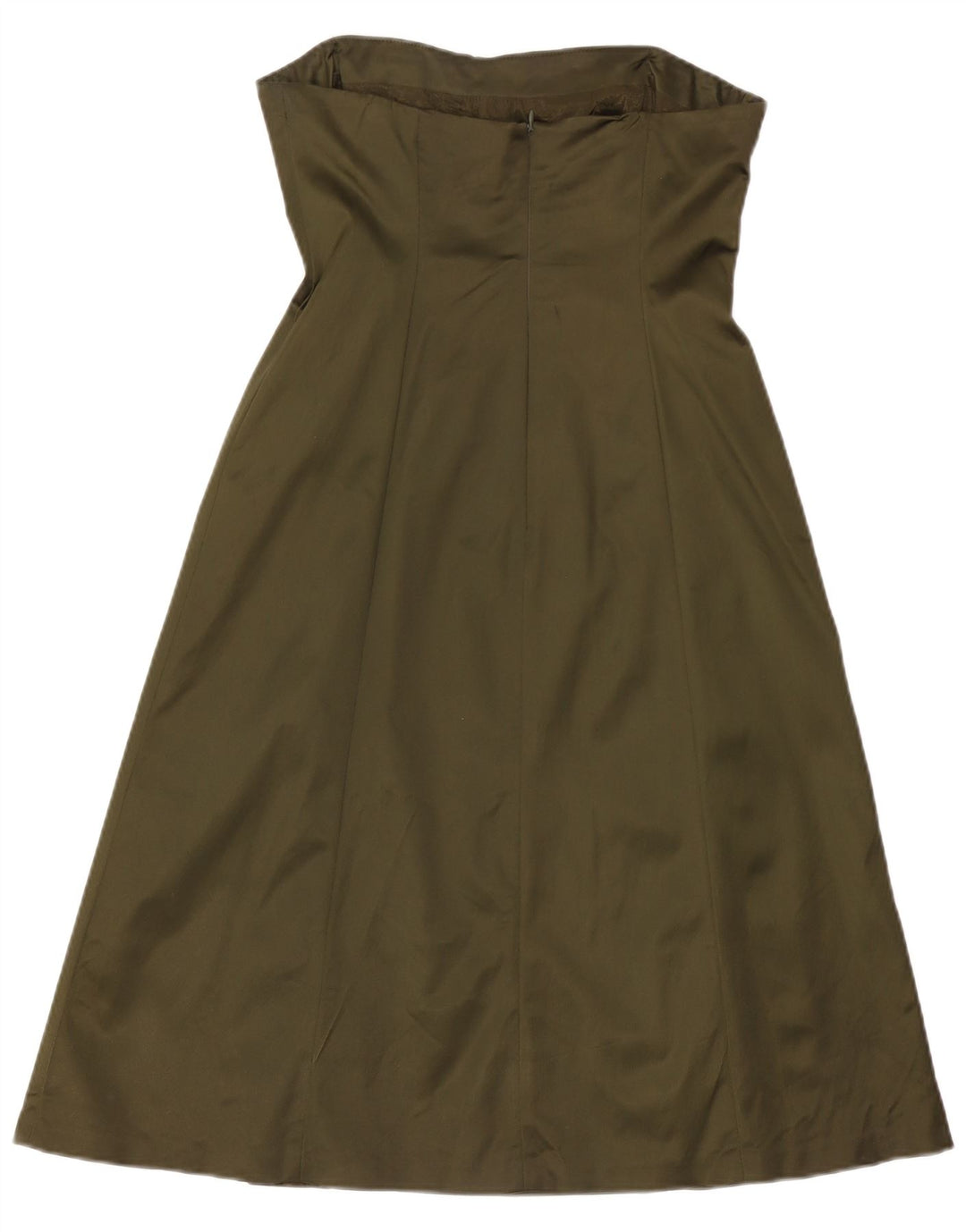 Coast Trägerloses Damenkleid UK 12 Mittel Khaki Acetat
