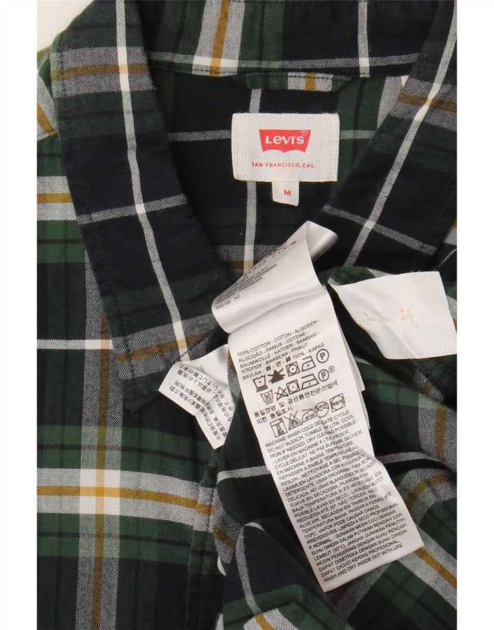 Levi's Herren-Flanellhemd aus mittelgrün karierter Baumwolle