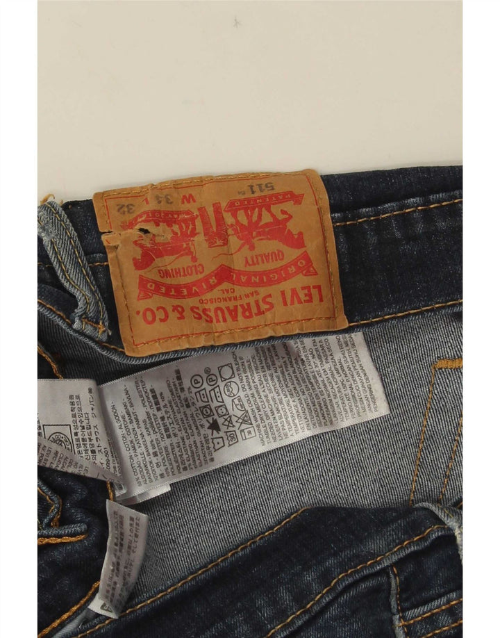 Levi's Herren 511 Slim Jeans W34 L32 Blaue Baumwolle