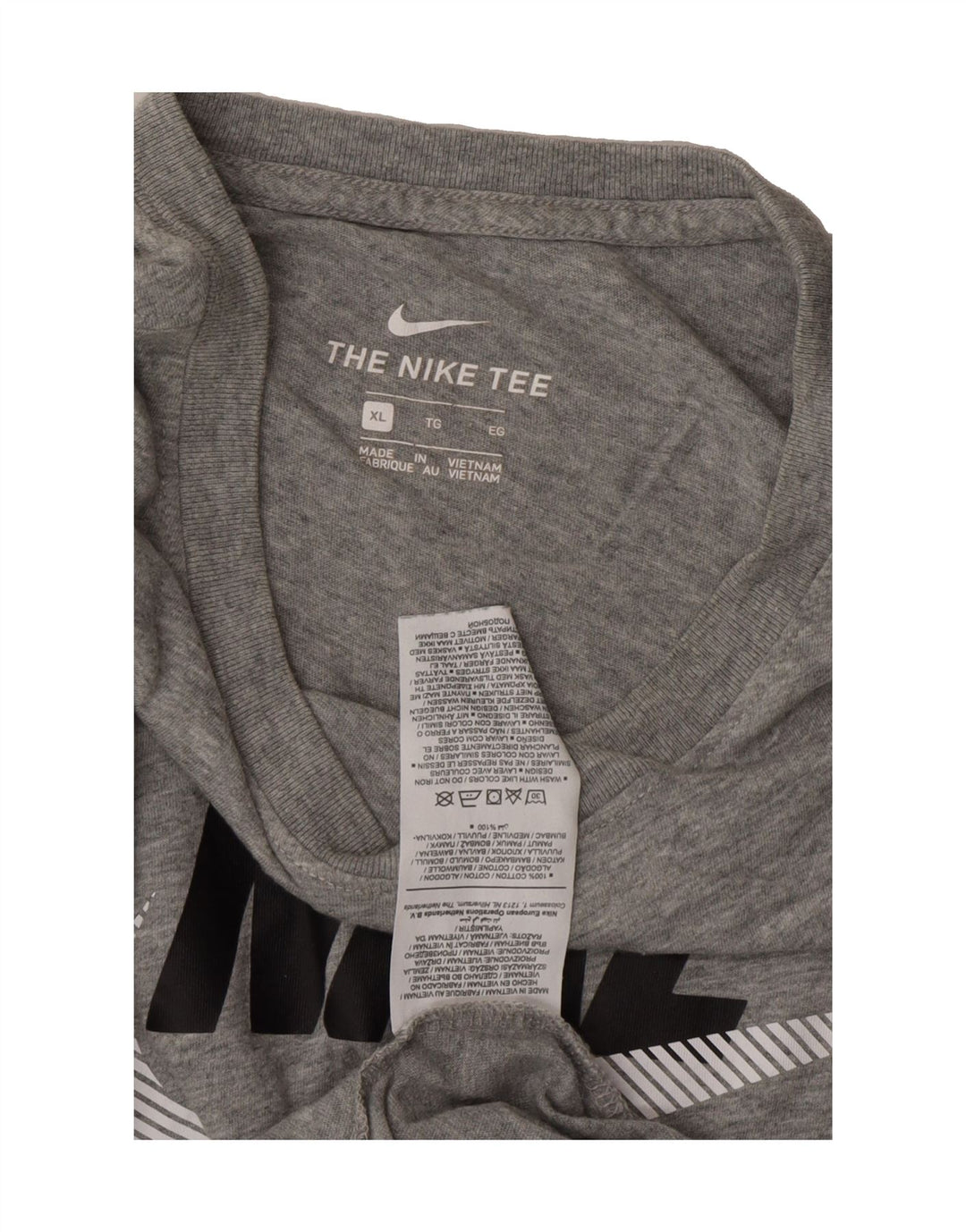 NIKE Mens Graphic T-Shirt Top XL Grey Cotton Vintage Nike and Second-Hand Nike from Messina Hembry 