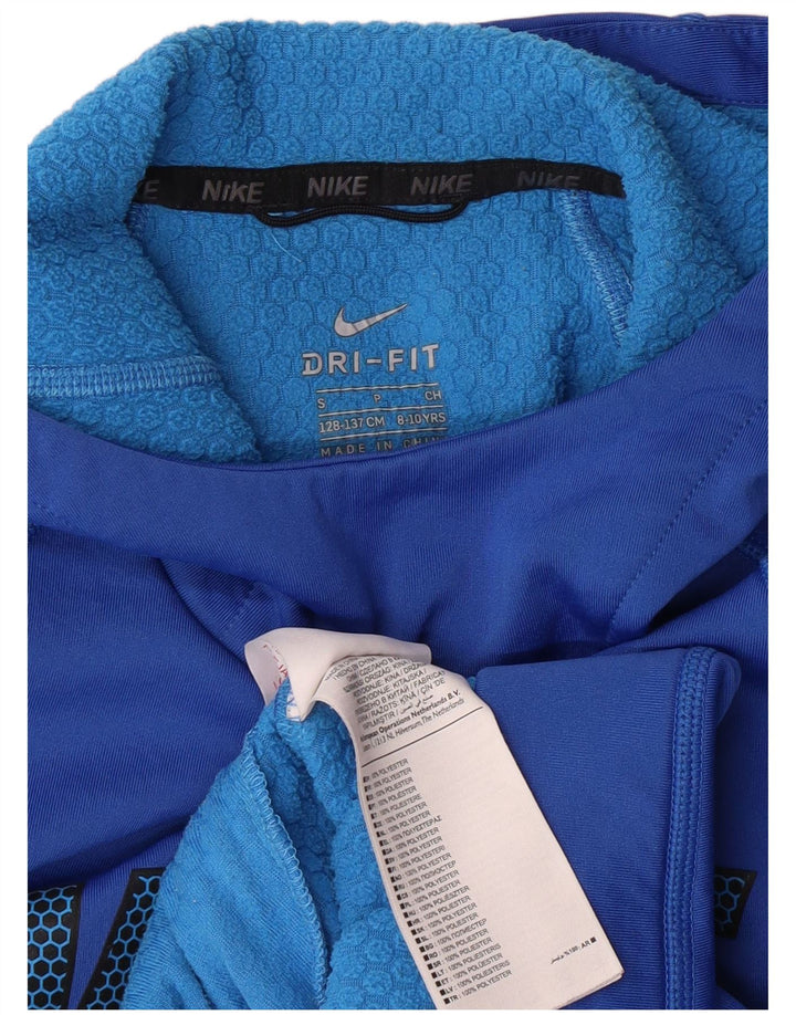 NIKE Dri Fit Graphic Kapuzenpullover für Jungen, 8–9 Jahre, Größe S, blau, Polyester