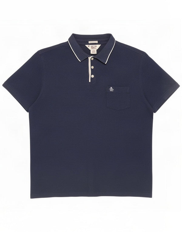 Penguin Herren Heritage Slim Fit Poloshirt 2XL Marineblaue Baumwolle