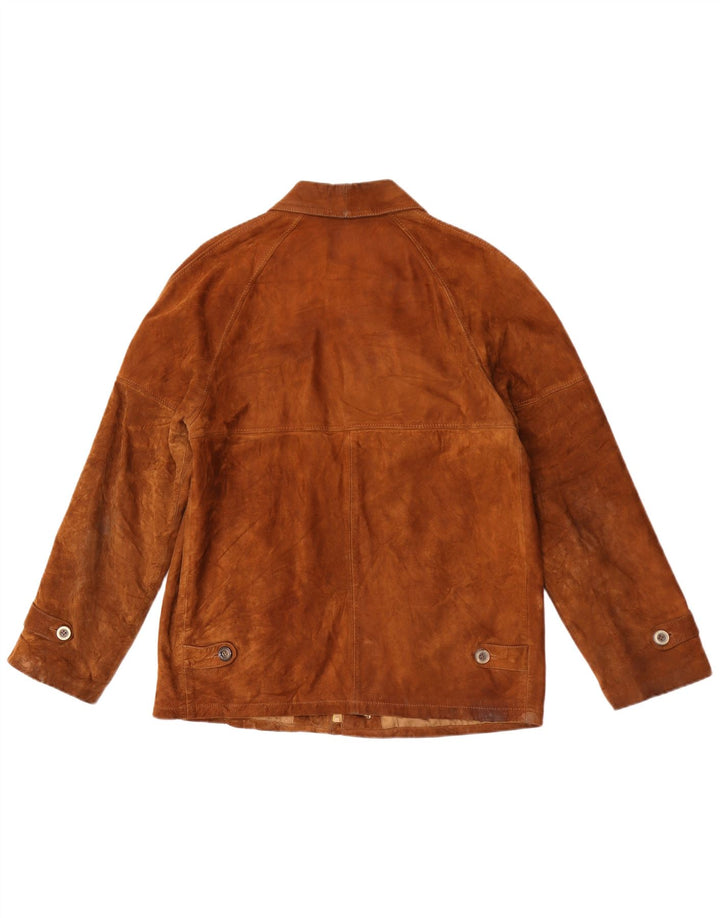 Vintage Herren Wildlederjacke UK 38 Mittelbraun