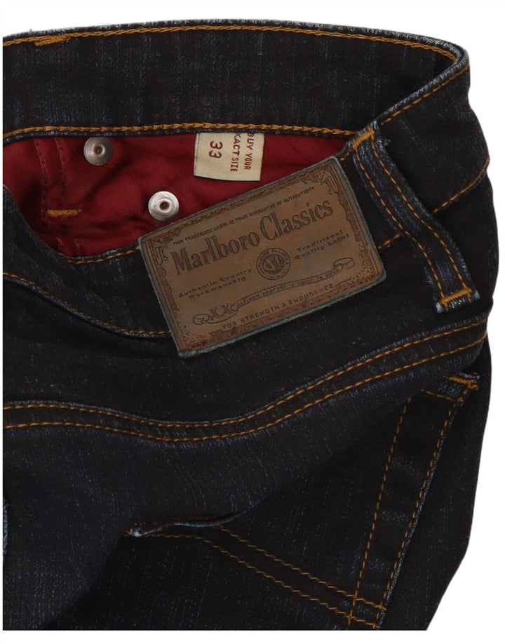 Marlboro Classics Damen Straight Jeans W33 L32 Marineblaue Baumwolle