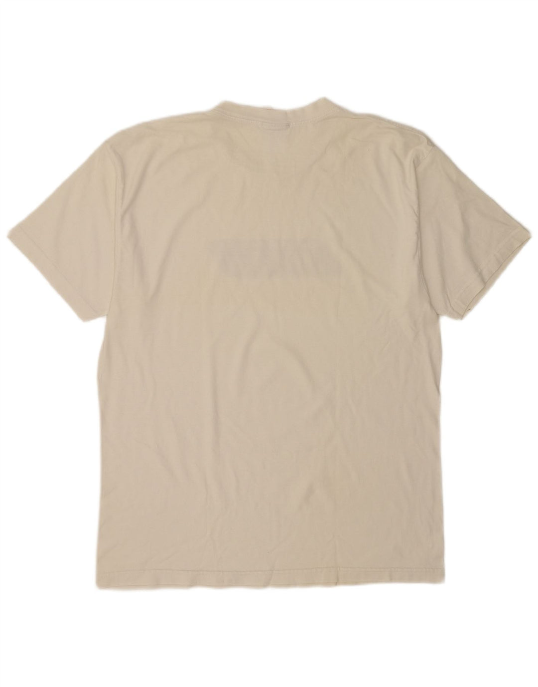 Reebok Herren Grafik-T-Shirt-Oberteil, groß, cremefarbene Baumwolle