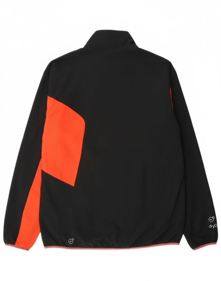 Puma Herren-Trainingsanzug-Top-Jacke, UK 40, groß, schwarzes Farbblock-Polyester