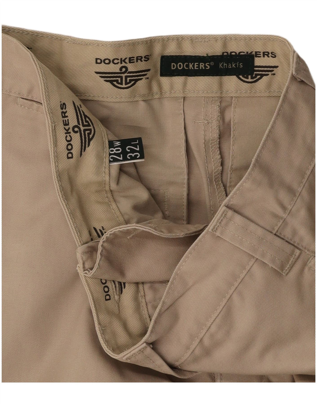 DOCKERS Herren Khakis Straight Chino Hose W28 L29 Beige