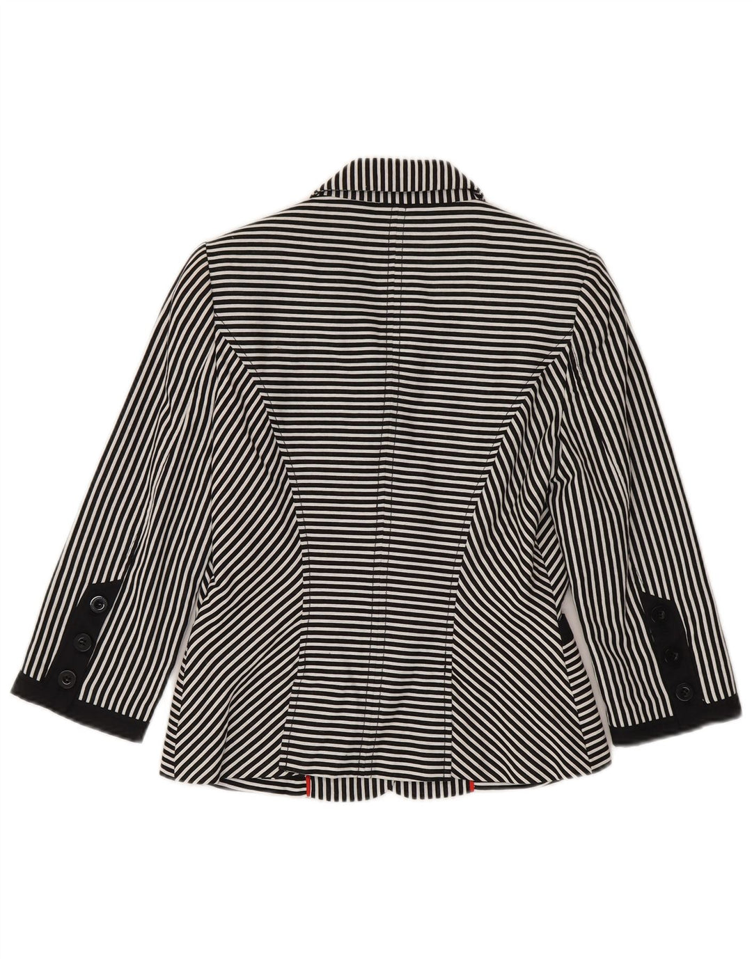 Jasper Conran Damen-Blazerjacke mit 3/4-Ärmeln, Gr. 10, Größe S, Schwarz, Nadelstreifen