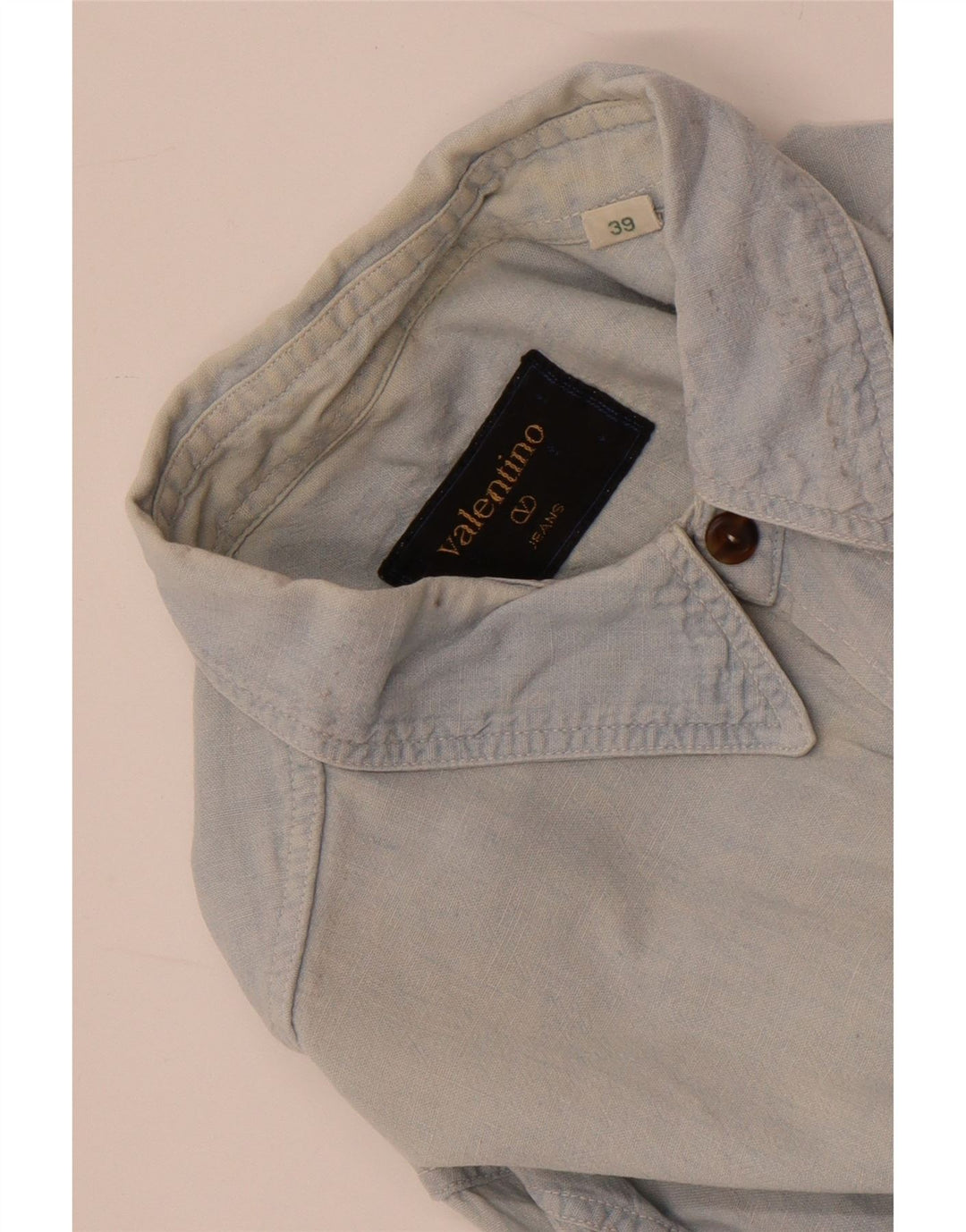 Valentino Herrenhemd Größe 39 Mittelblau