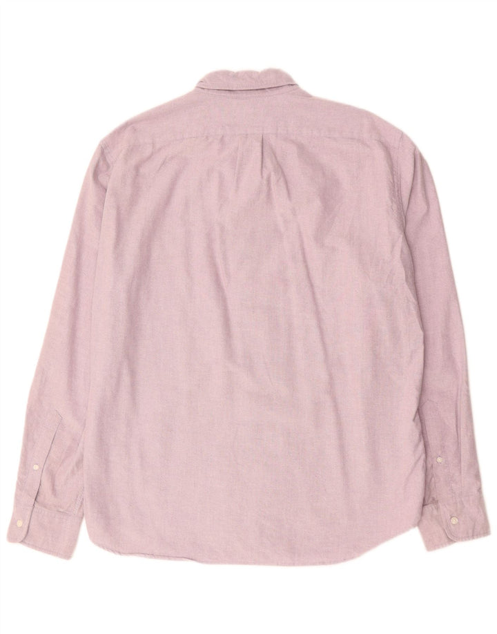 J. CREW Herren Oxford Slim Hemd XL Lila Baumwolle