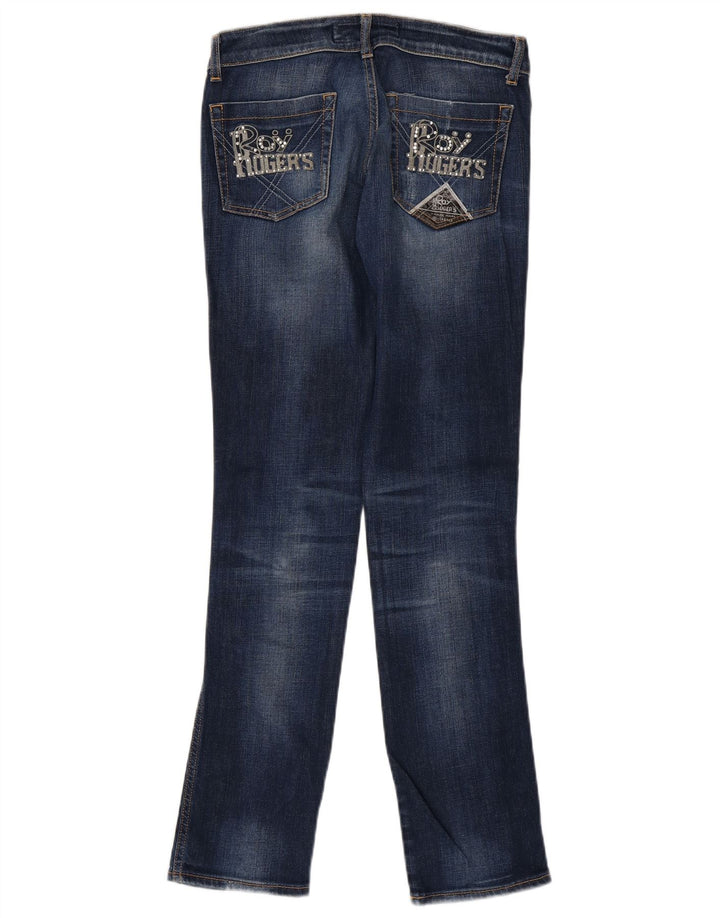 ROY ROGERS Damen Distressed Slim Jeans W27 L33 Blaue Baumwolle