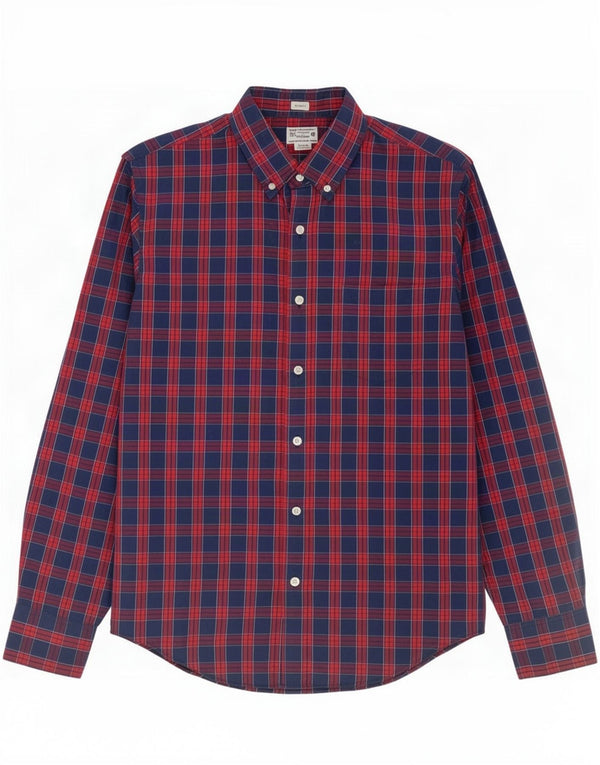 J. Crew Slim-Fit-Hemd für Herren, mittelblau, kariert, Baumwolle
