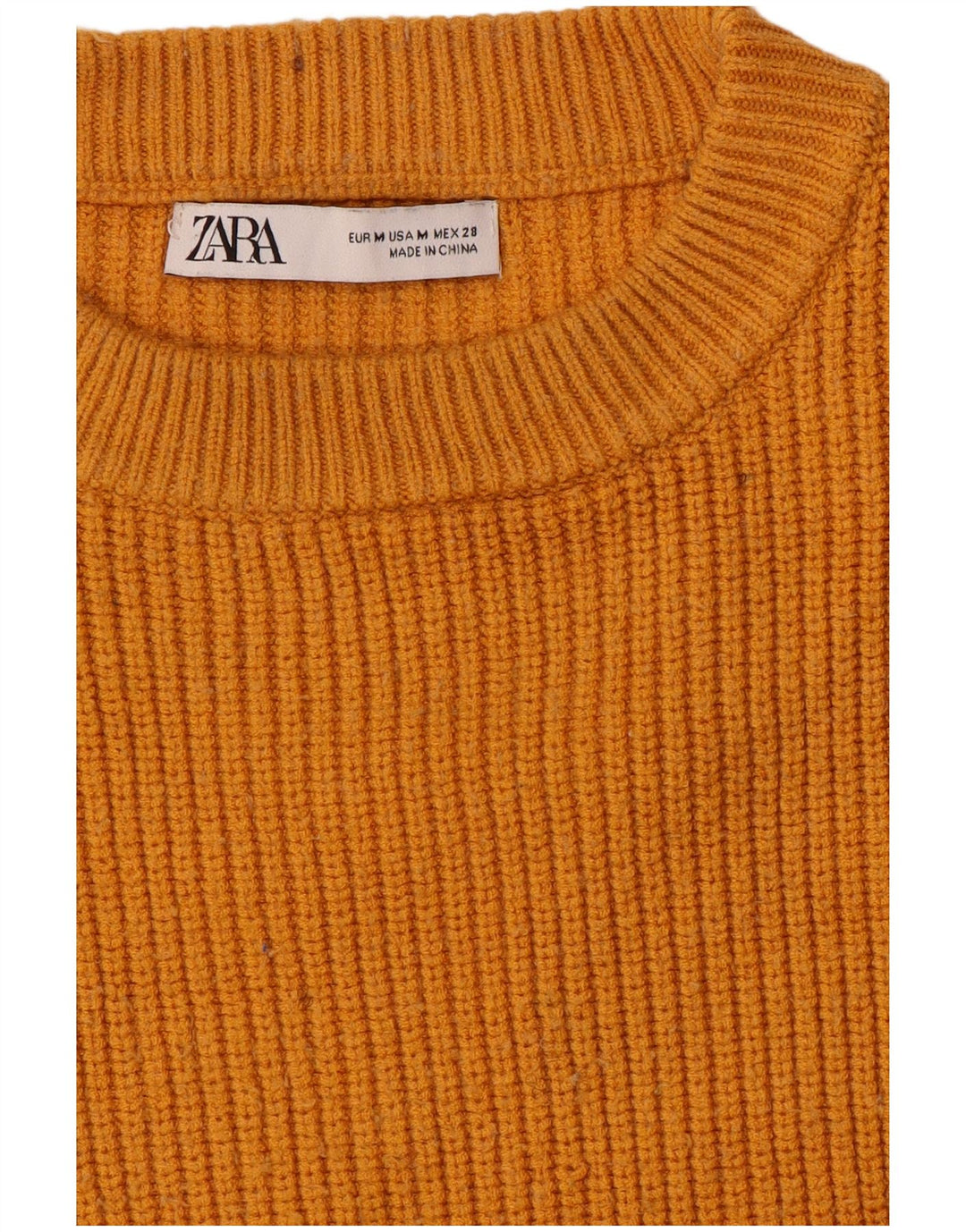 Zara Damen Übergroßes Pulloverkleid UK 14 Mittelorange