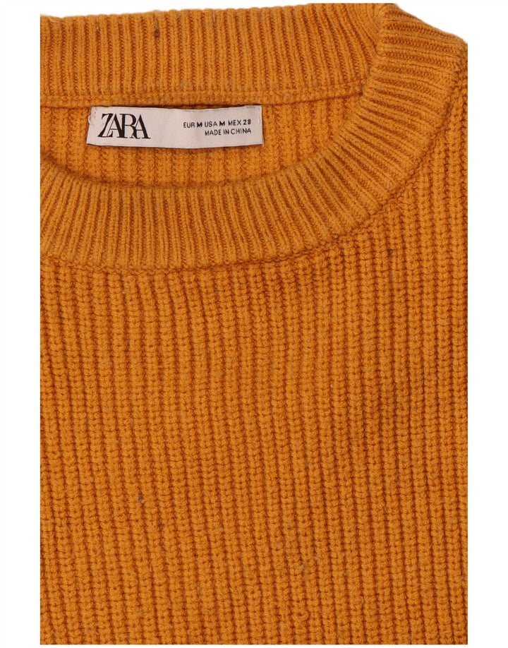 Zara Damen Übergroßes Pulloverkleid UK 14 Mittelorange