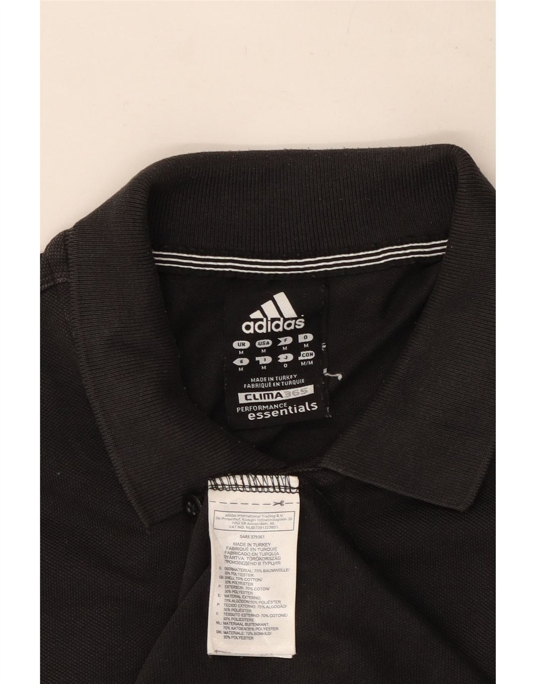 Adidas Herren Clima 365 Poloshirt Medium Schwarz Baumwolle