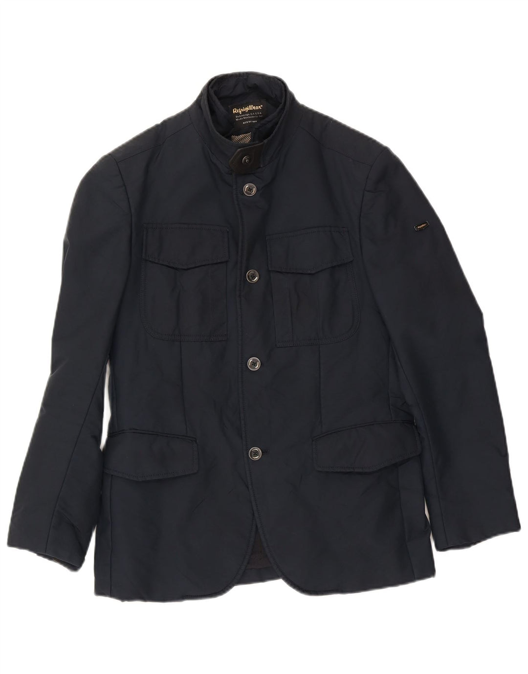 Refrigiwear Herren Blazer Windjacke IT 48 Medium Marineblau Nylon