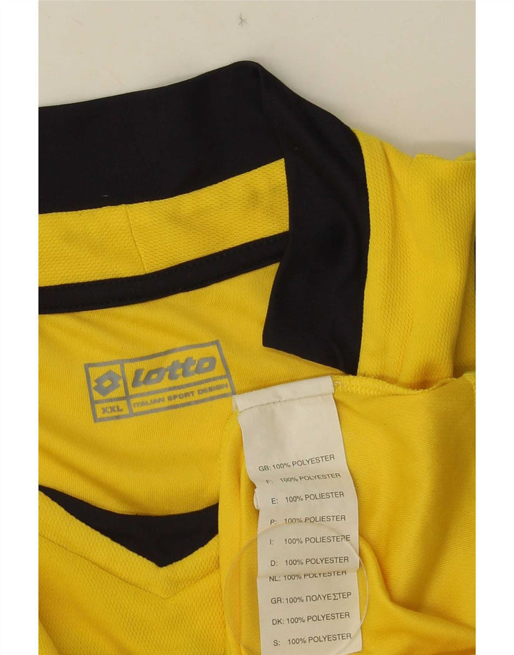 Lotto Herren T-Shirt Top 2XL Gelb Colourblock Polyester