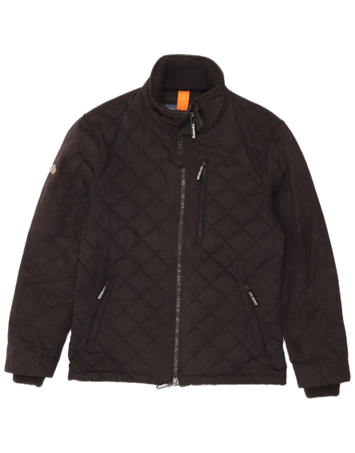 Superdry Herren The Windhiker Steppjacke UK 42 XL Schwarz Polyester
