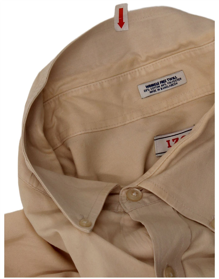 Izod Herren-Hemd in normaler Passform, Größe 18, 2XL, beige Baumwolle