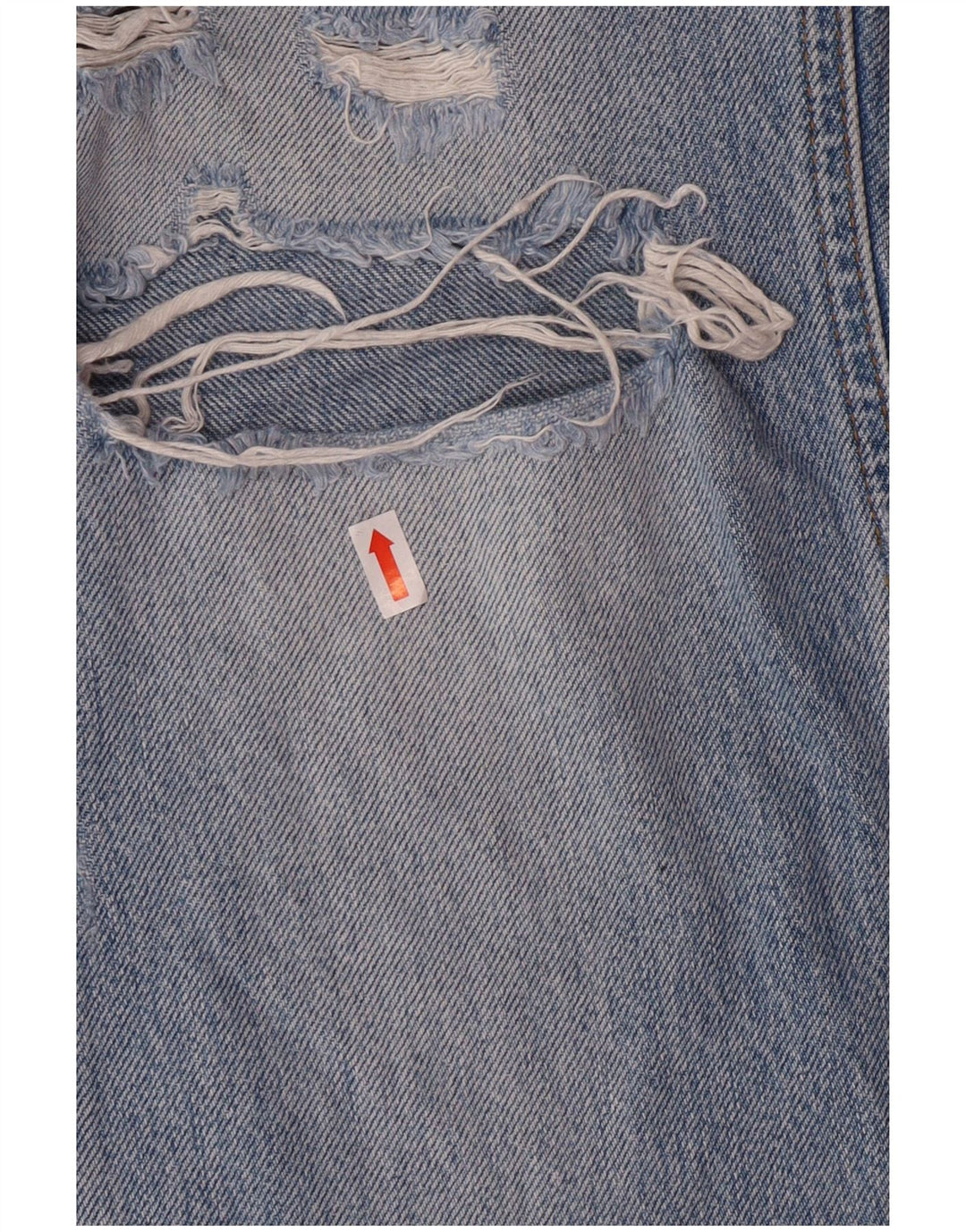 Zara Damen Distressed Tapered Jeans EU 36 XS W26 L27 Blue Cotton Grunge