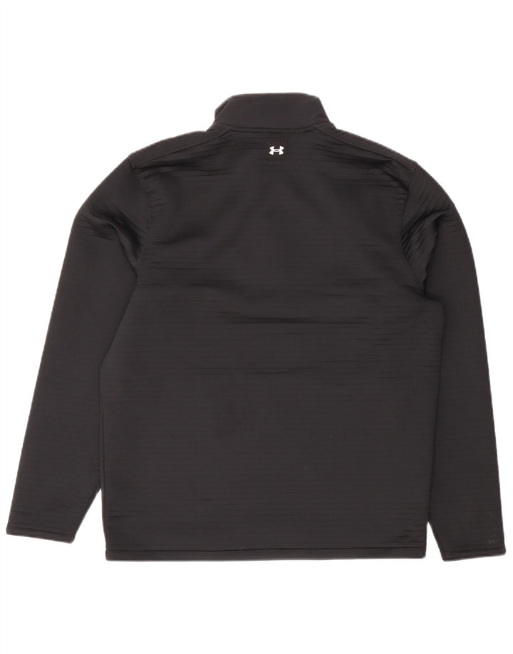 Under Armour Herren-Sweatshirt mit Reißverschluss am Hals, Mittelschwarzes Polyester
