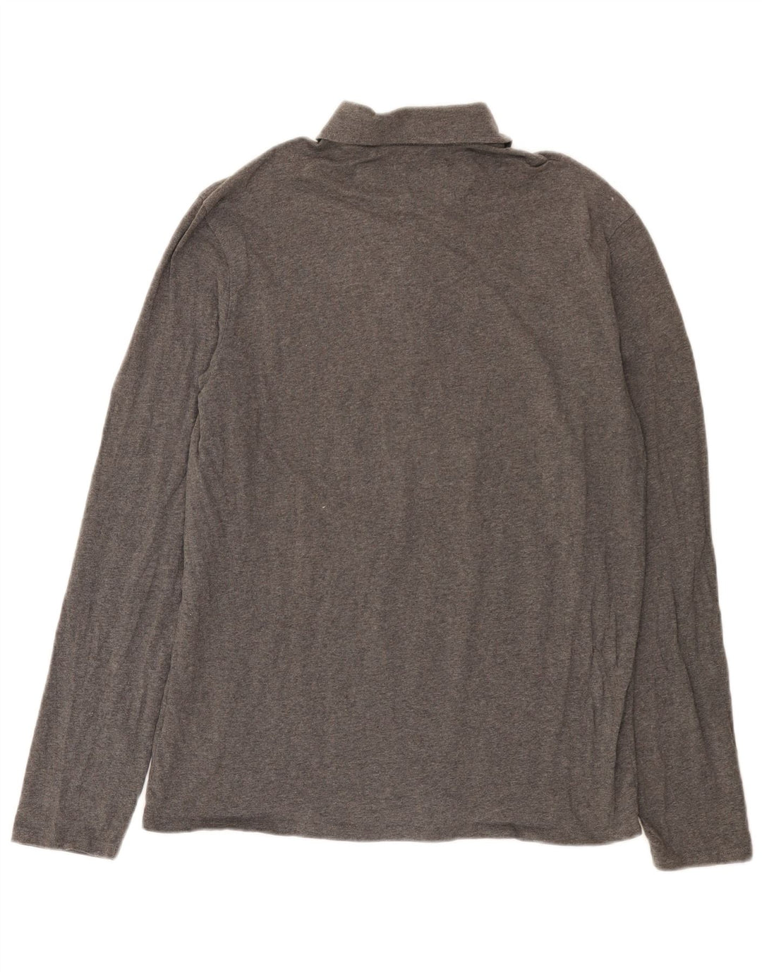 Guess Herren-Langarm-Poloshirt, große graue Baumwolle