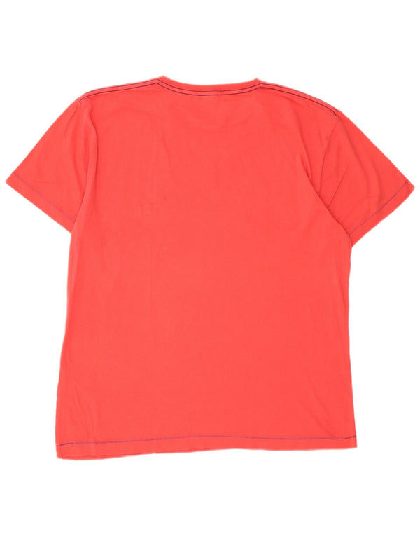 Gant Herren-T-Shirt mit Grafik, Größe L, aus roter Baumwolle