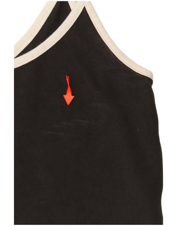 Adidas Damen Crop Cami Top UK 8 Small Schwarz Baumwolle