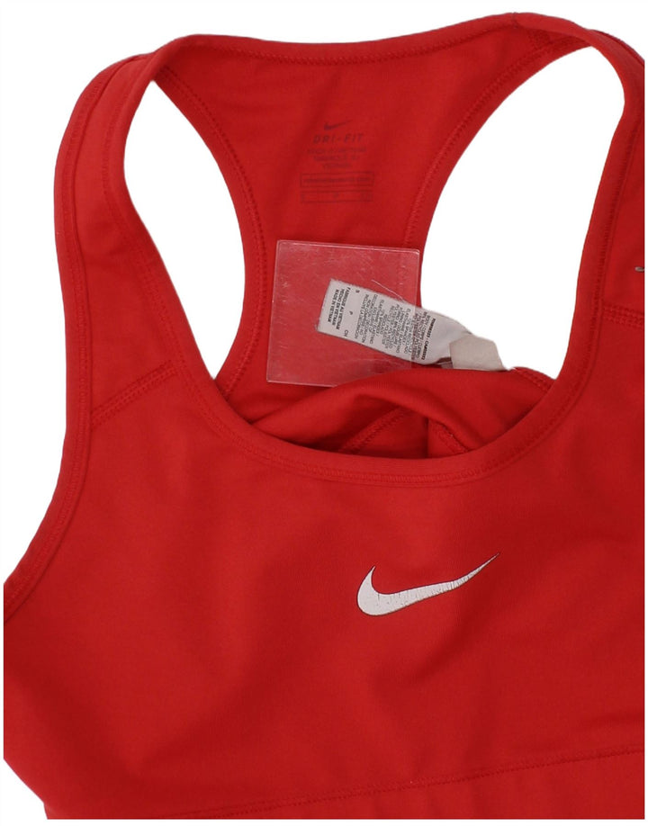 Nike Damen Dri Fit Sport-BH-Oberteil, klein, rot, Polyester, Sport