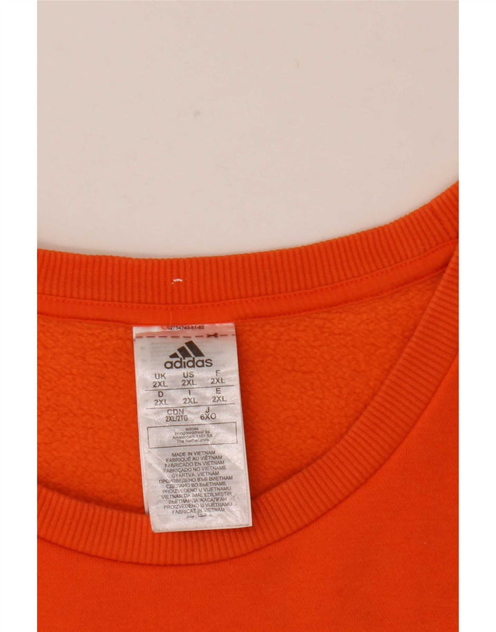 Adidas Herren Grafik Sweatshirt Pullover 2XL Orange Baumwolle