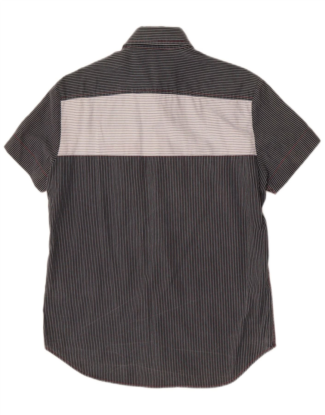 Replay Herren-Kurzarmshirt mit Grafik, Mittelschwarz, gestreift, Baumwolle