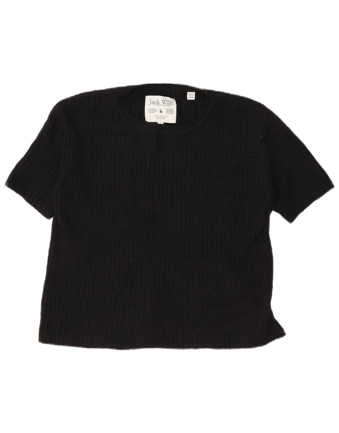 Jack Wills Damen-Blusenoberteil, UK-Gr. 8, S, Schwarz, Polyester