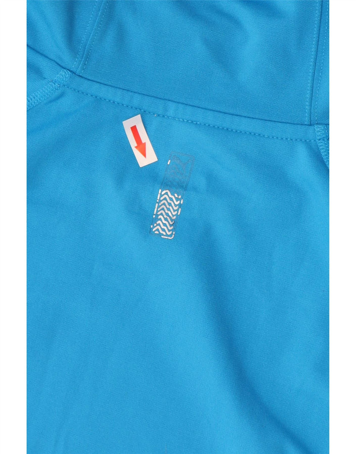 Puma Herren Kapuzenpullover, klein, blau, Colourblock-Polyester