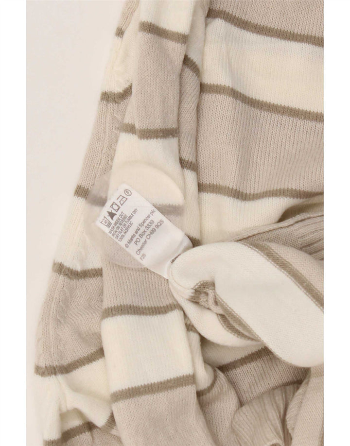 Marks & Spencer Herren Blauer Harbour-Pullover mit Rundhalsausschnitt Mittelbeige