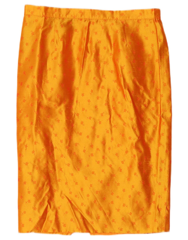 Gai Mattiolo Damen Bleistiftrock IT 46 Large W32 Gelb geblümt