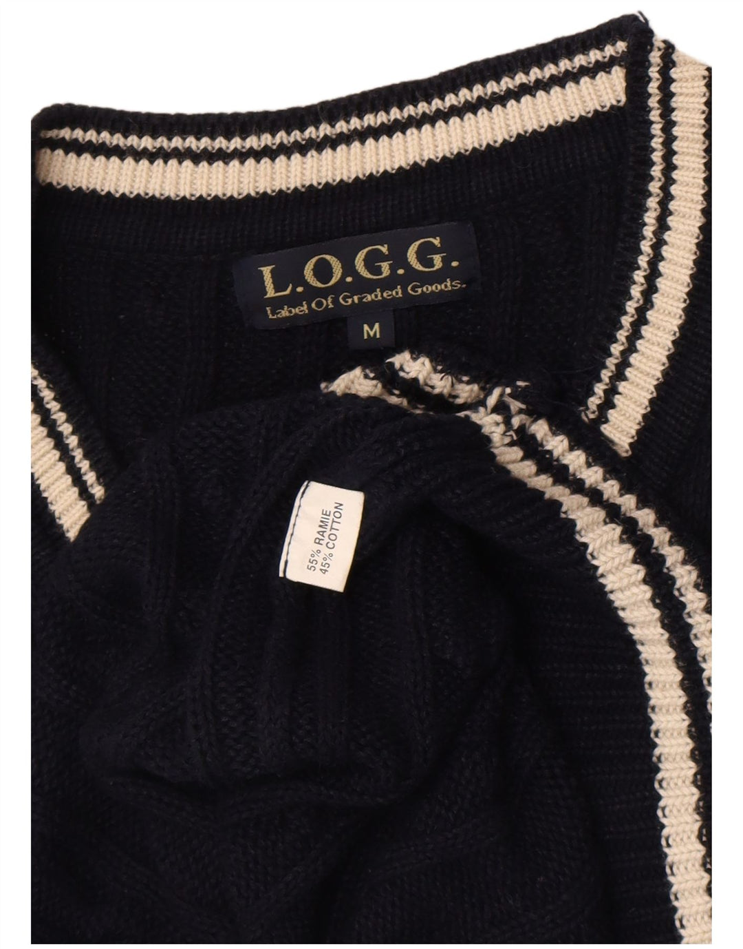 L.O.G.G Herren-Weste-Tanktop Medium Navy Blue Ramie