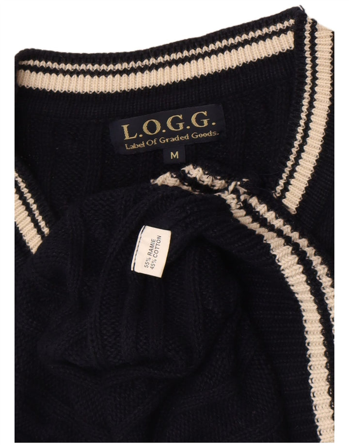 L.O.G.G Herren-Weste-Tanktop Medium Navy Blue Ramie