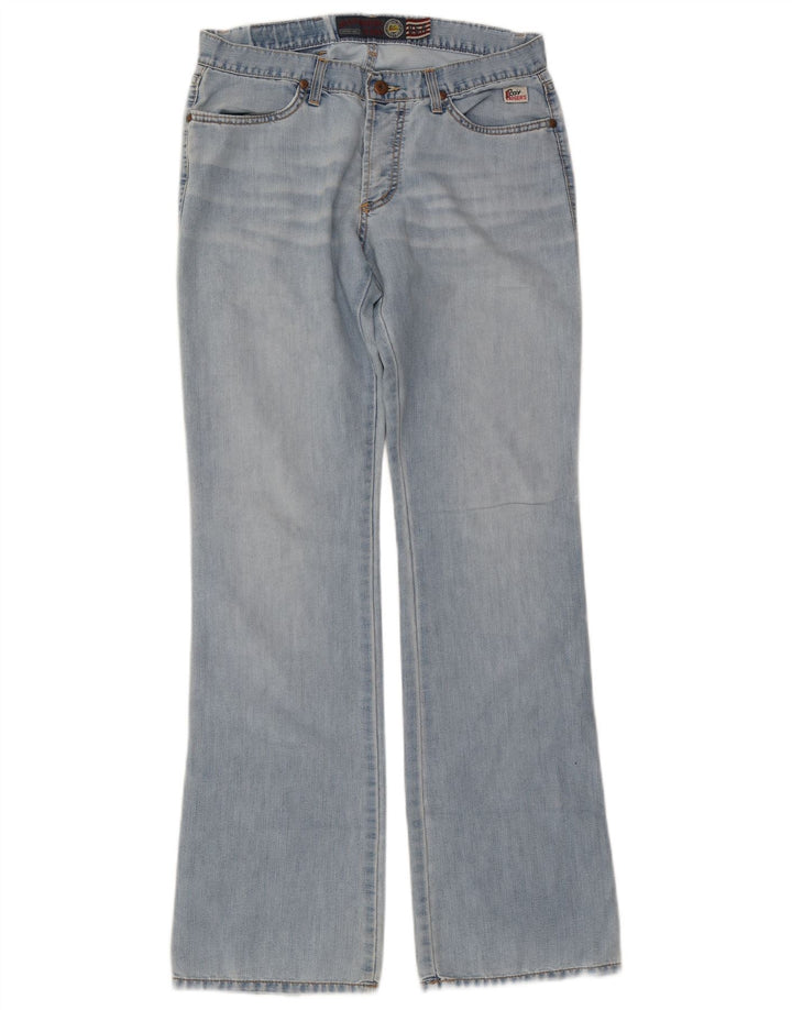 Roy Rogers Damen Seven Bell Bootcut Jeans IT 46 Large W32 L34 Blaue Baumwolle