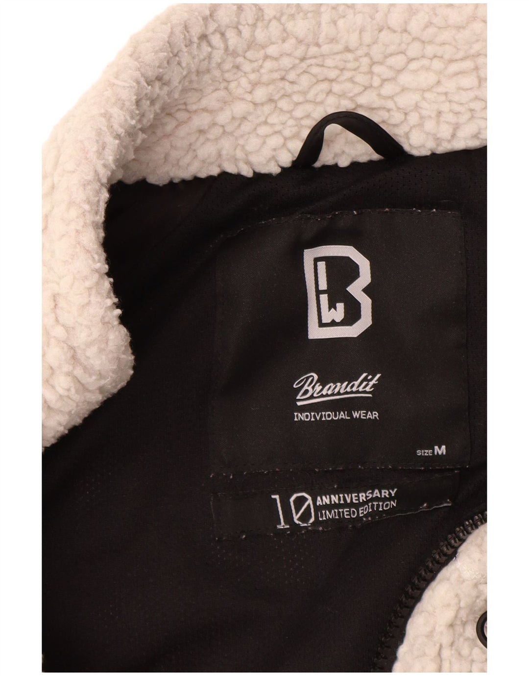 Brandit Mens Fleece Jacket UK 38 Medium White Polyester