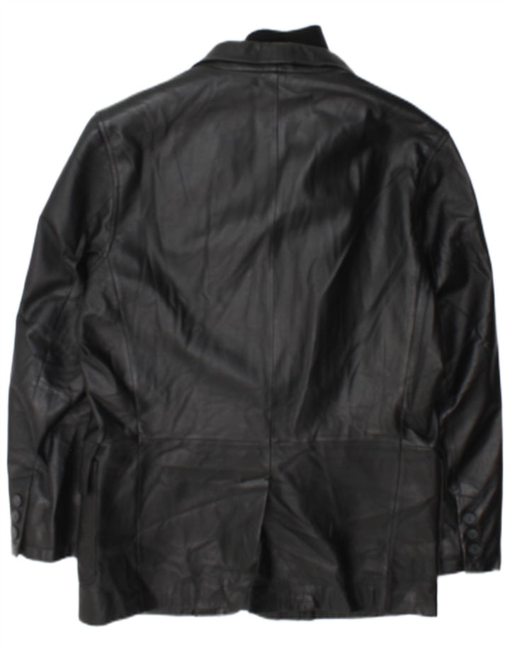 Conbipel Herren Lederjacke IT 48 Mittelschwarzes Leder
