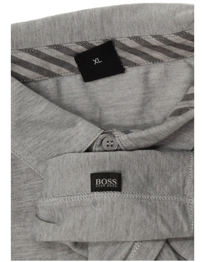 Hugo Boss Herren Poloshirt XL Grau meliert