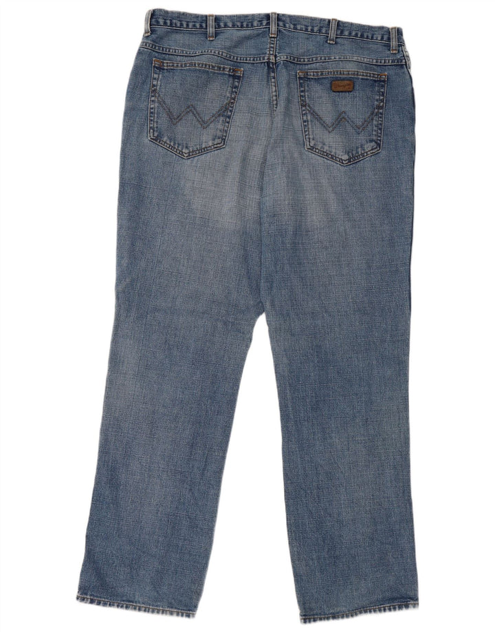 Wrangler Herren Texas Distressed Straight Jeans W40 L32 Blaue Baumwolle