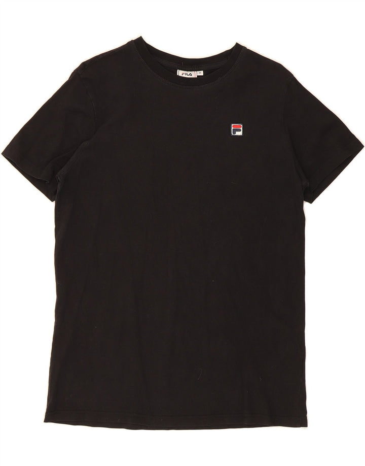 FILA Mens T-Shirt Top Medium Black Cotton Vintage Fila and Second-Hand Fila from Messina Hembry 