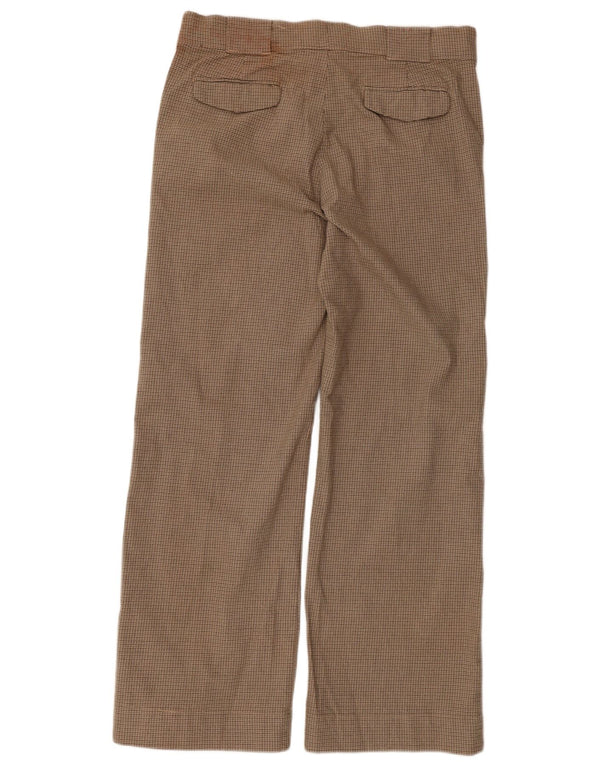 Gerade Chino-Hose für Damen von Lee, US 12, Größe L, W36, L31, Beige Hahnentrittmuster