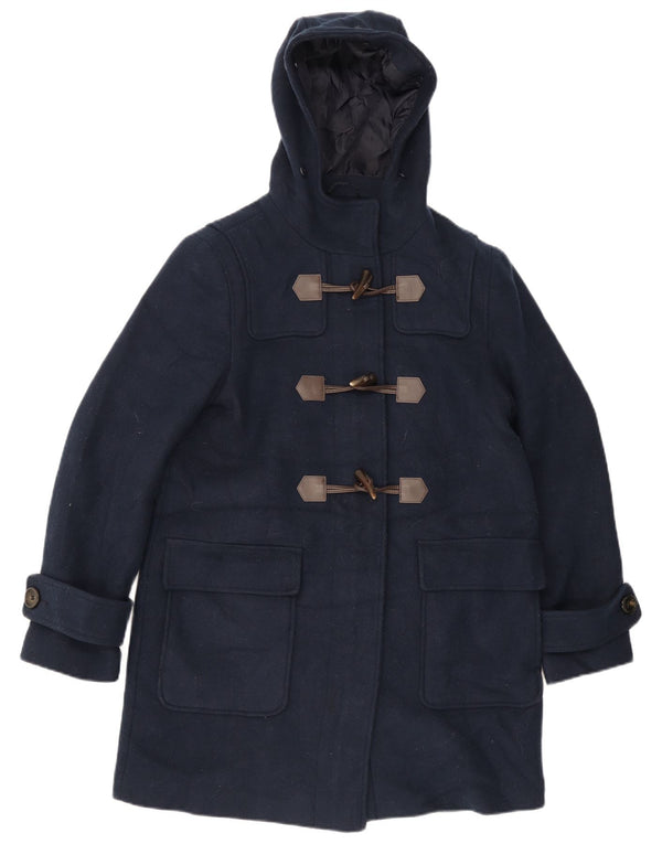 Marks & Spencer Damen-Dufflecoat mit Kapuze, UK 12, Mittelmarineblau, Polyester
